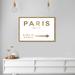 House of Hampton® Paris to LA Road Sign Marble by Oliver Gal - Wrapped Canvas Textual Art Print Canvas, in White | 24 H x 36 W x 1.5 D in | Wayfair
