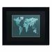 Trademark Fine Art 'Text Map of the World II' by Michael Tompsett Framed Graphic Art Canvas | 0.5 D in | Wayfair MT0488-B1114BMF