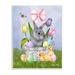 Stupell Industries Pastel Bunny Rabbit Basket Easter Egg Ba Chicks Sheri H Canvas in Green/Pink/Yellow | 15 H x 10 W x 0.5 D in | Wayfair