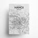17 Stories Hanoi City Map Graphic Art Paper in Gray/White | 36 H x 24 W x 0.05 D in | Wayfair 8C901006B6BD4AFAAAA302BE4224F1FA