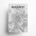17 Stories Budapest City Map Graphic Art Paper in Gray | 36" H x 24" W x 0.05" D | Wayfair 00EF88DCCA4542FD916C5BAD615C6D25