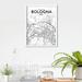 17 Stories Bologna Italy City Map - Unframed Graphic Art Set Paper in Gray/White | 24 H x 18 W x 0.05 D in | Wayfair