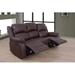 Latitude Run® Ambi Faux Leather Reclining Living Room Sofa Faux Leather in Brown | 37 H x 40 W x 33 D in | Wayfair Living Room Sets