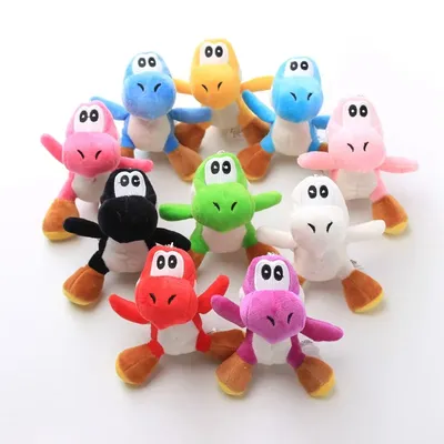 10pcs 12cm Anime Game Yoshi Plush Toys Kawaii Animals Pets Tortoise Plush Peluche Soft Stuffed Dolls