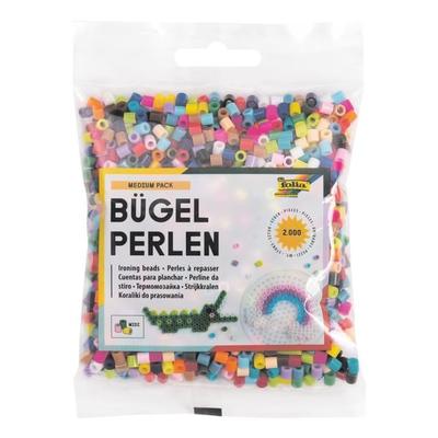 folia 2000er-Pack Bügelperlen »22 Farben«