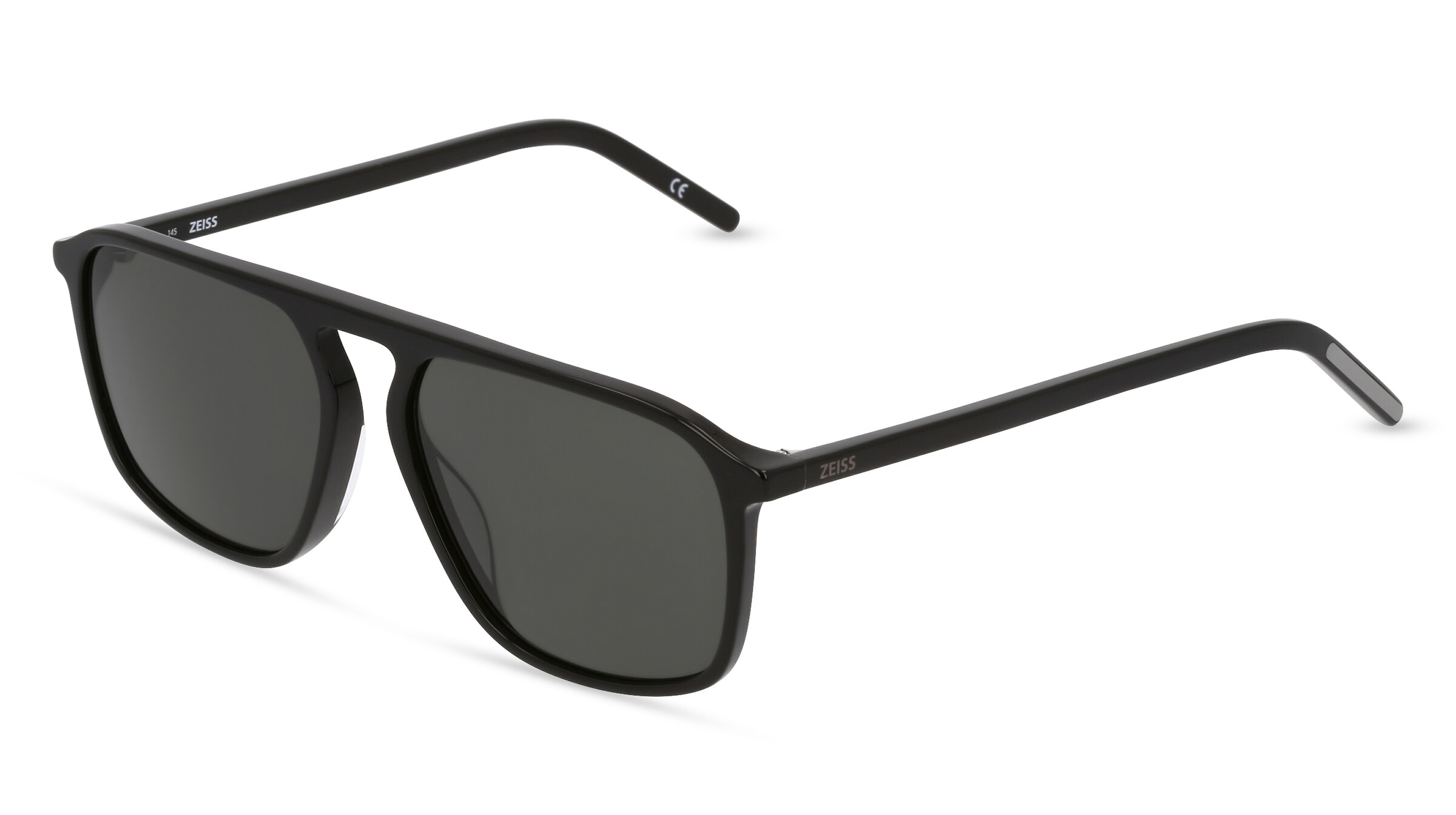Zeiss ZS22507S Herren-Sonnenbrille Vollrand Quadratisch Kunststoff-Gestell, schwarz