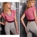 Free People Tops | Free People Happy Camper Cropped Tee Top In Sandalwood/Pink ~New | Color: Pink/Purple | Size: S