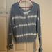 Jessica Simpson Sweaters | Jessica Simpson Blue And White Tie Dye Fringe Detail Sweater Size Small | Color: Blue/White | Size: S