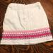 Lilly Pulitzer Bottoms | Lilly Pulitzer Girls White Jean Skirt | Color: Pink/White | Size: 7g