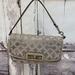 Coach Bags | Coach Kristen Taupe Signature Wristlet/Mini Bag | Color: Silver | Size: Os