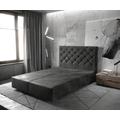 DELIFE Boxspringgestell Dream-Great 140x200 cm Mikrofaser Anthrazit Vintage, Bettgestelle