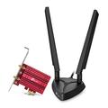 TP-Link Archer TXE75E Wi-Fi 6E WLAN PCIe Netzwerkkarte mit Bluetooth 5.2, 5400 Mbps, WPA3, Inter Chipsatz mit 2 abnehmbaren Antennen, Win 11/10