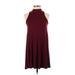 Hollister Casual Dress - Sweater Dress: Burgundy Solid Dresses - Women's Size X-Small