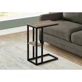 Accent Table / C-Shaped / End / Side / Snack / Living Room / Bedroom / Metal / Laminate / Brown / Black / Contemporary / Modern - Monarch Specialties I 3672