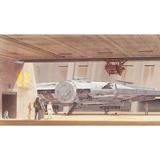 Room Mates Star Wars Docking Bay Millennium Falcon Peel 10.5' L x 72" W Wall Mural Vinyl in Brown/Gray/White | 72 W in | Wayfair RMK12200M