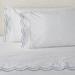 Birch Lane™ Bara 300 Thread Count 100% Cotton Sheet Set Cotton Percale in White/Blue | Queen | Wayfair E88ECDDE8982429B88DEA69FEC7AD49F