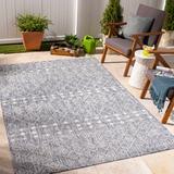 Rane 6'7" x 9' Outdoor Farmhouse Moroccan Light Gray/Charcoal/Gray/Dark Gray/Multi Brown/Dark Blue/Cream/Navy Outdoor Area Rug - Hauteloom