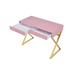 Longshore Tides Vanity Desk In Pink & Gold Finish in Pink/Yellow, Size 31.2 H x 42.1 W x 19.2 D in | Wayfair 11D9A189FAE74B3CBFBB1288F3AF3297