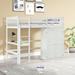 Harriet Bee Twin Loft Bed w/ Built-in Desk Wood in White | 65 H x 43.85 W x 79.52 D in | Wayfair 45AC13CA3E934D1799241F56905526E1