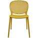 Orren Ellis Trevina Modern Pool Side Armless Dining Chair Plastic/Resin in Yellow | 31.5 H x 18.5 W x 22 D in | Outdoor Dining | Wayfair