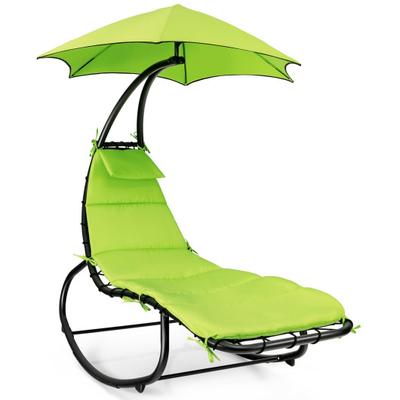 Costway Hammock Swing Lounger Chair with Shade Canopy-Green