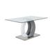 Somette Becker Glass Top Dining Table - 35" x 59"