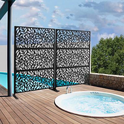 Spring Metal Privacy Screen Panel Free Standing - 72*47