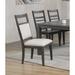 Shades of Gray Weathered Gray Upholstered Side Chair (Set of 2) - 26"L x 19.25"W x 40.5"H