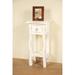 Shabby Chic Cottage 11.8 in. Square Solid Wood End Table with 1 Drawer - 10.5"L x 11.8"W x 25.8"H