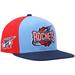 Men's Mitchell & Ness Light Blue/Navy Houston Rockets Hardwood Classics On The Block Snapback Hat