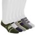 MUK LUKS Men's No Show Sport Socks 6-Pack Size One Size Olive/Tan/White