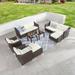 Winston Porter Bonniejo Wicker/Rattan 8 - Person Seating Group w/ Cushions Synthetic Wicker/All - Weather Wicker/Wicker/Rattan | Outdoor Furniture | Wayfair