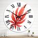 East Urban Home Oversized Wall Clock Metal in Black/Red/White | 29 H x 29 W x 1 D in | Wayfair 34BCC68E09FB495A9C6312CE9E2747F5