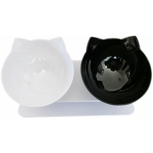 Senderpick – Katzennapf Katzenschüssel Hundenapf Futternapf Näpfe Kunststoff Doppelschale Bowl