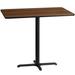 30'' x 48'' Rectangular Table Top with 23.5'' x 29.5'' Bar Height Table Base - 30"W x 48"D x 43.125"H - 30"W x 48"D x 43.125"H