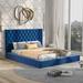 Full Size Upholstery Low Profile Storage Platform Bed