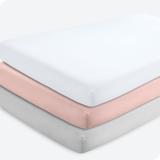 Bare Home Solid Ultra-Soft Crib Fitted Sheet