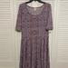 Lularoe Dresses | Lularoe Nicole Dress Xl Nwt | Color: Purple | Size: Xl