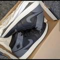 Nike Shoes | Air Jordan 1’s, Size 4.5 Youth = 6 Womens. Very Gently Used. Grey And Black | Color: Black/Gray | Size: 6