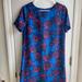 J. Crew Dresses | J. Crew Blue Floral Print Shift Dress Size 6 | Color: Blue/Pink | Size: 6