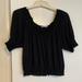 Zara Tops | Black Off The Shoulder Smocked Blouse | Color: Black | Size: M