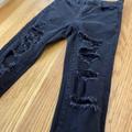 American Eagle Outfitters Jeans | American Eagle Curvy High Rise Jegging Stretch Jeans Holes Distressed Black 4 | Color: Black | Size: 4