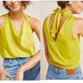 Anthropologie Tops | Anthropologie Maeve Cowl Neck Tie Back Top | Color: Green | Size: 2