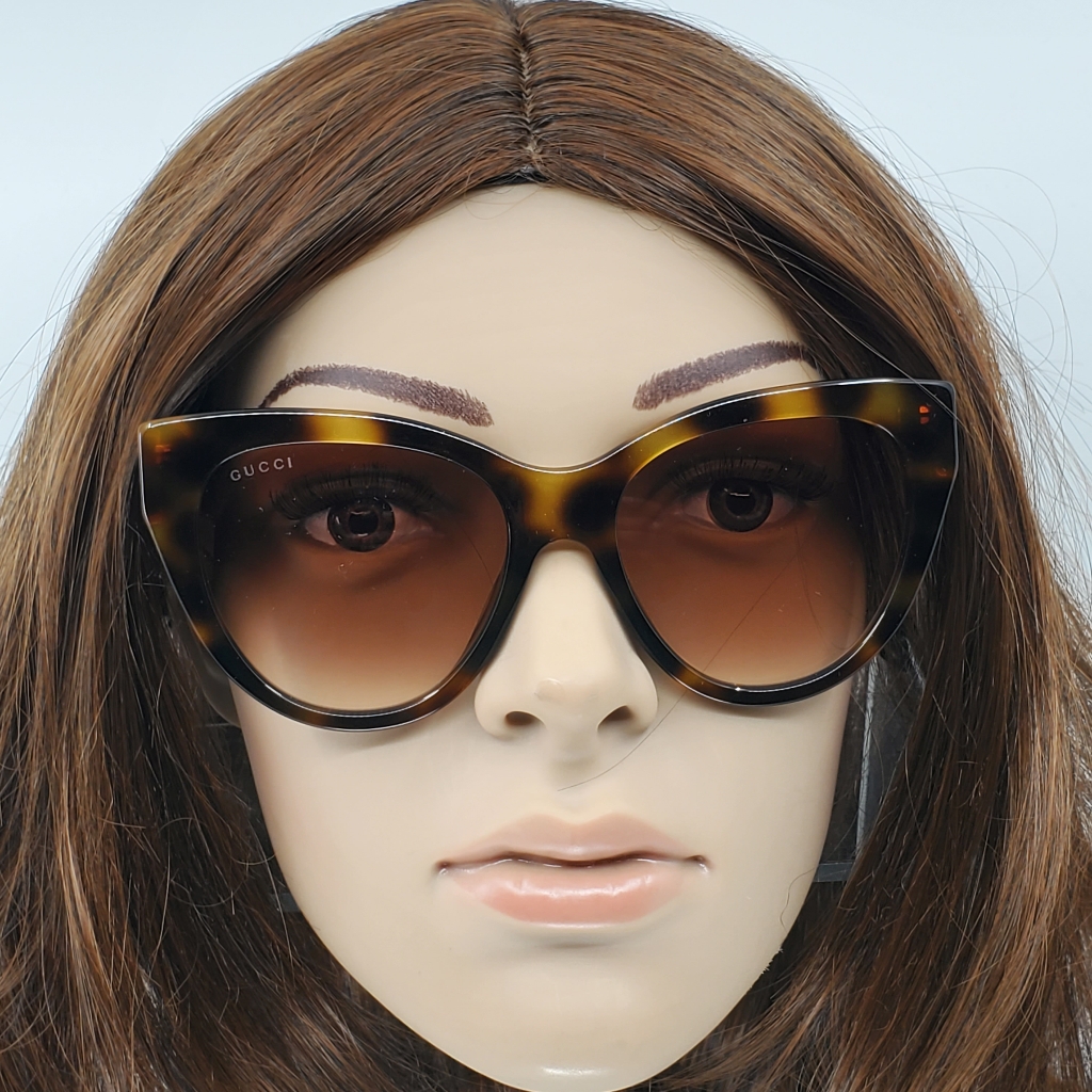 Gucci Accessories | Gucci Tortoise Brown Cat Eye Sunglasses In A Size 53-18-145 (Gg0460s) | Color: Black/Brown | Size: Os
