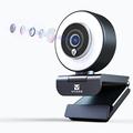 VITADE 960A 1080P FHD Webcam with Ring Light, Streaming Webcam for PC with Dual Microphone, Fast AutoFocus, H.264 Sharp Image, Plug and Play, USB Web Camera for Zoom Meeting Skype Teams Twitch