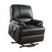 Latitude Run® Beige PU Upholstered Recliner w/ Power Lift & Massage Faux Leather/Water Resistant in Brown | 41 H x 34 W x 37 D in | Wayfair