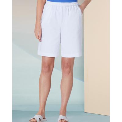 Draper's & Damon's Women's Classic Comfort® Shorts - White - 3X - Womens Plus