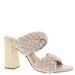 Steve Madden Twisted Block Sandal - Womens 10 Bone Sandal Medium