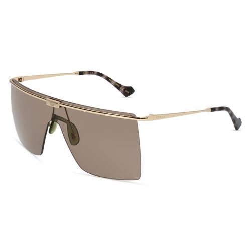 Gucci GG1096S Herren-Sonnenbrille Vollrand Monoscheibe Metall-Gestell, gold