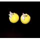 Vintage retro 70s Mouse in a Lemon salt and pepper shakers